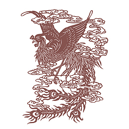 凤凰盘云素材图案