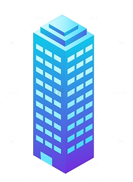 商务渐变楼房装饰图案