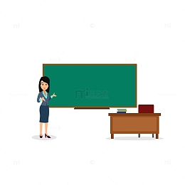 教师讲课矢量素材图案