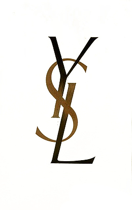圣罗兰棕色黑色渐变LOGO