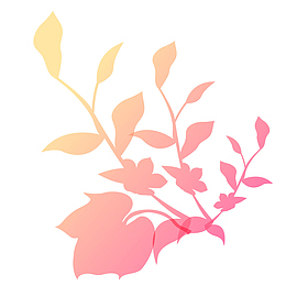 渐变粉红树叶