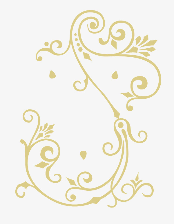 金丝线花纹花纹素材花草