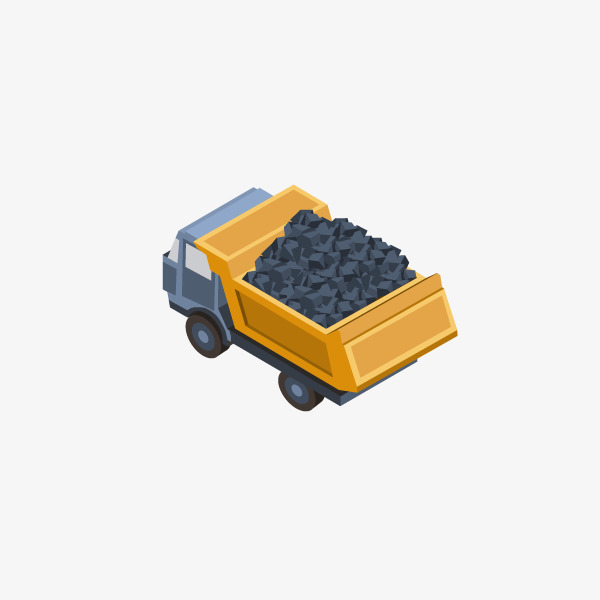 卡通手绘拉煤车动画