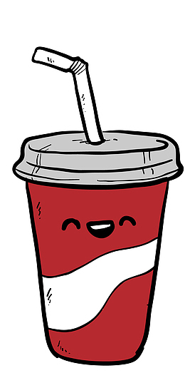 手绘可爱的饮料杯