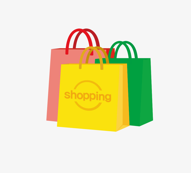 卡通手绘精美的手提袋