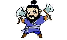 板斧李逵卡通插画
