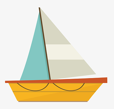 卡通手绘卡通小船