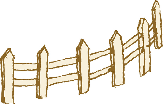 手绘卡通小栅栏png