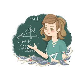 开学季卡通女教师