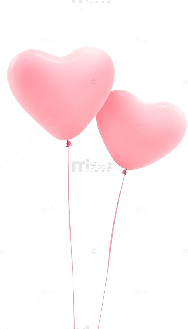 卡通手绘粉色的气球
