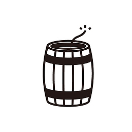 黑色手绘拆迁炸药桶