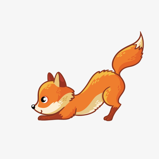 卡通手绘可爱的狐狸素材免费下载_觅元素