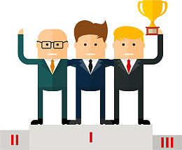 卡通版上台领奖的人们
