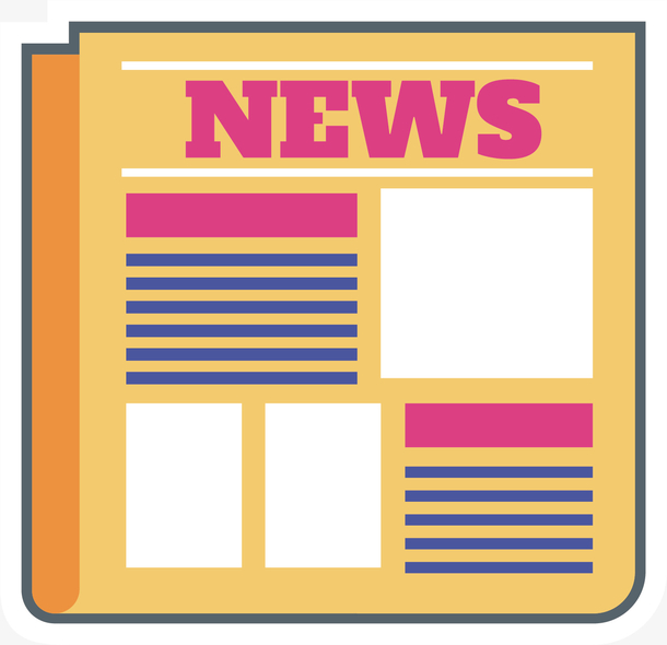 矢量图卡通设计报纸