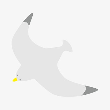 卡通手绘俯冲的海鸥