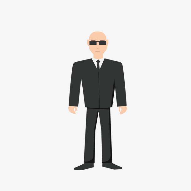 卡通装饰人物介绍海报设计保镖