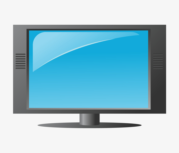 手绘卡通电脑显示器