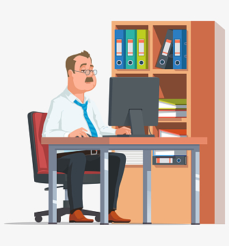 办公室里的卡通人物