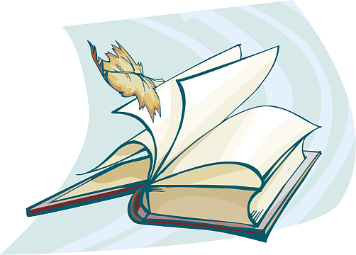 矢量翻开的书籍