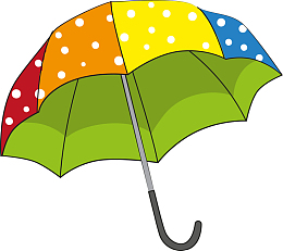七彩卡通雨伞