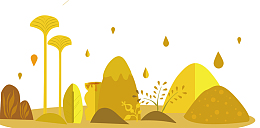 简约金秋山丘banner