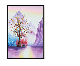 新中式北欧风格油画装饰画