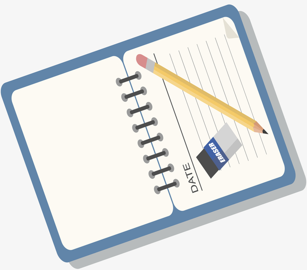 矢量手绘装饰笔记本素材