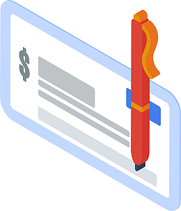 汇款信息卡通插画