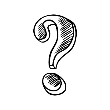 铅笔绘画问号简图