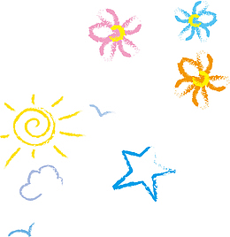 可爱彩色铅笔手绘矢量图