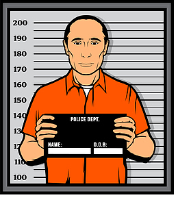 牢房罪犯矢量照片