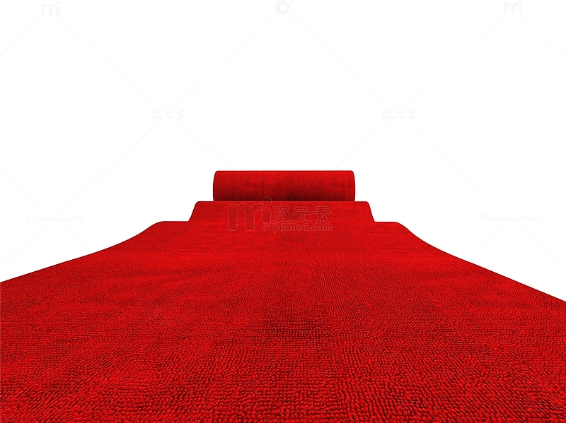 正在铺在地上的红毯
