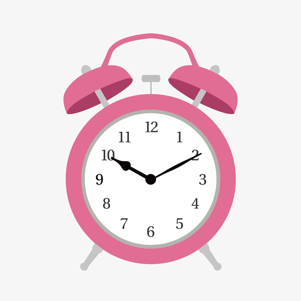 粉色闹钟矢量素材