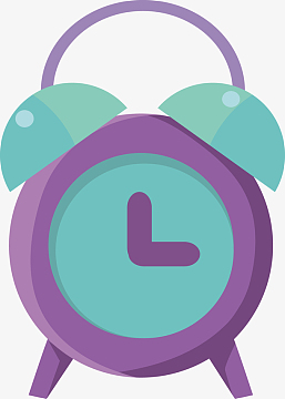 一个矢量紫色闹钟