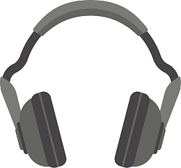 黑色弯曲耳罩降噪耳机