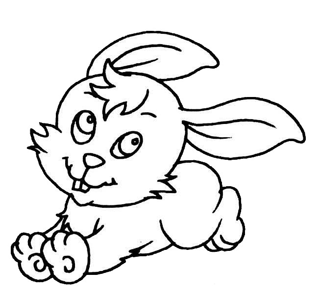 奔跑的手绘兔子