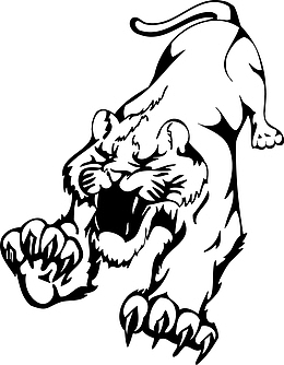 奔跑的老虎矢量图