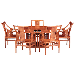 实物红木家具餐桌餐椅