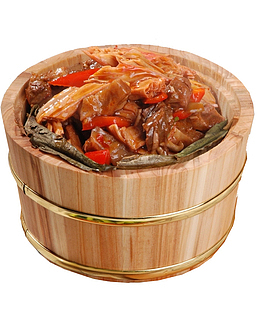 木桶中式蒸饭PNG