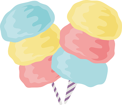 彩色串串棉花糖