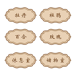 餐厅厢门牌中式指示牌