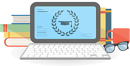 矢量手绘打开的笔记本