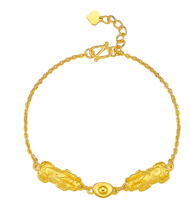 周六福珠宝黄金貔貅手链