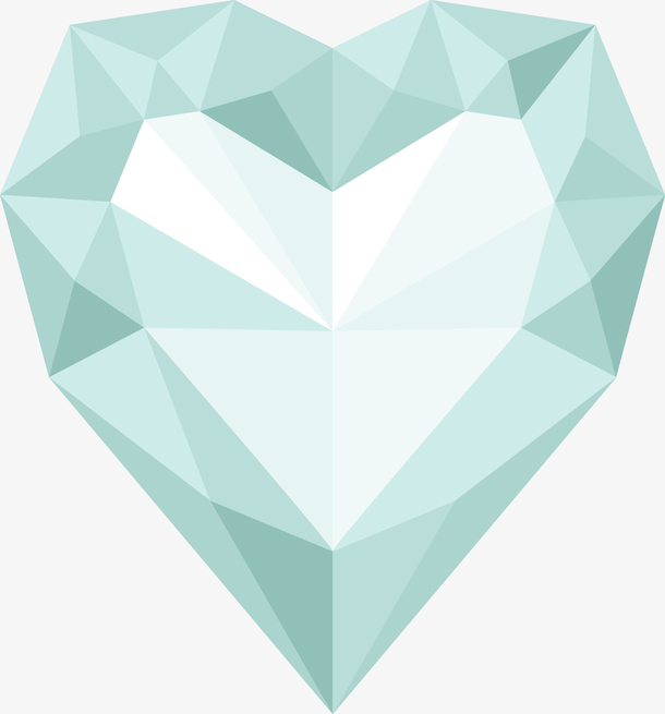 心形宝石矢量素材图