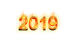 2019燃烧字体