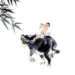清明节吹笛子的放牛娃