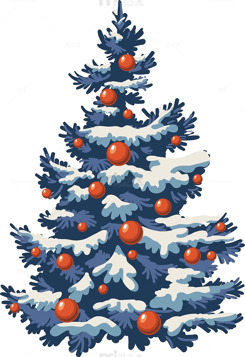 圣诞节蓝色圣诞树