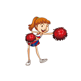 啦啦队跳舞的女孩