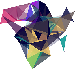 漂浮不规则多边形装饰