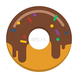 黄色面包巧克力甜甜圈